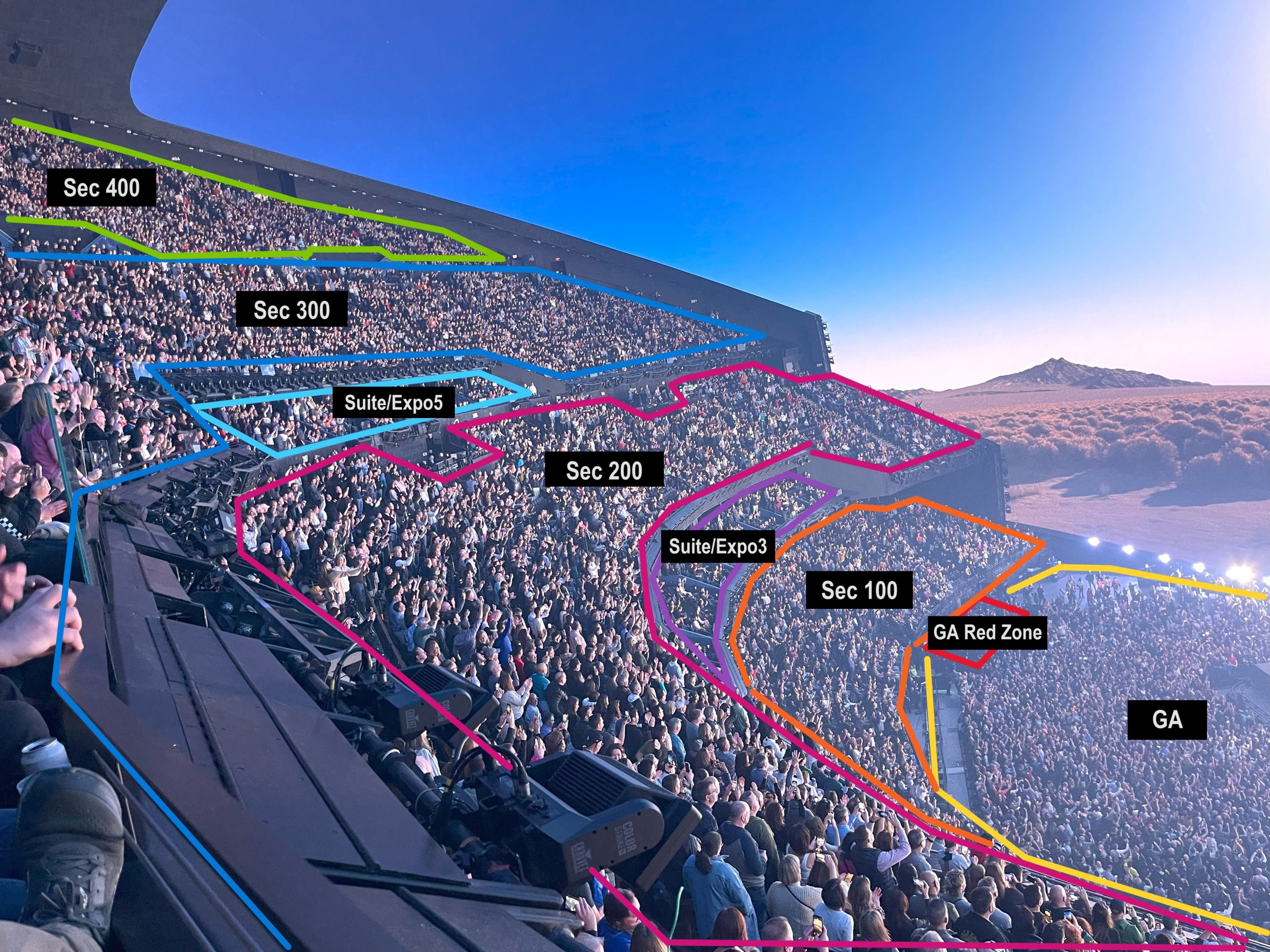 スフィア・ラスベガス 座席について - スタジアム徹底解剖