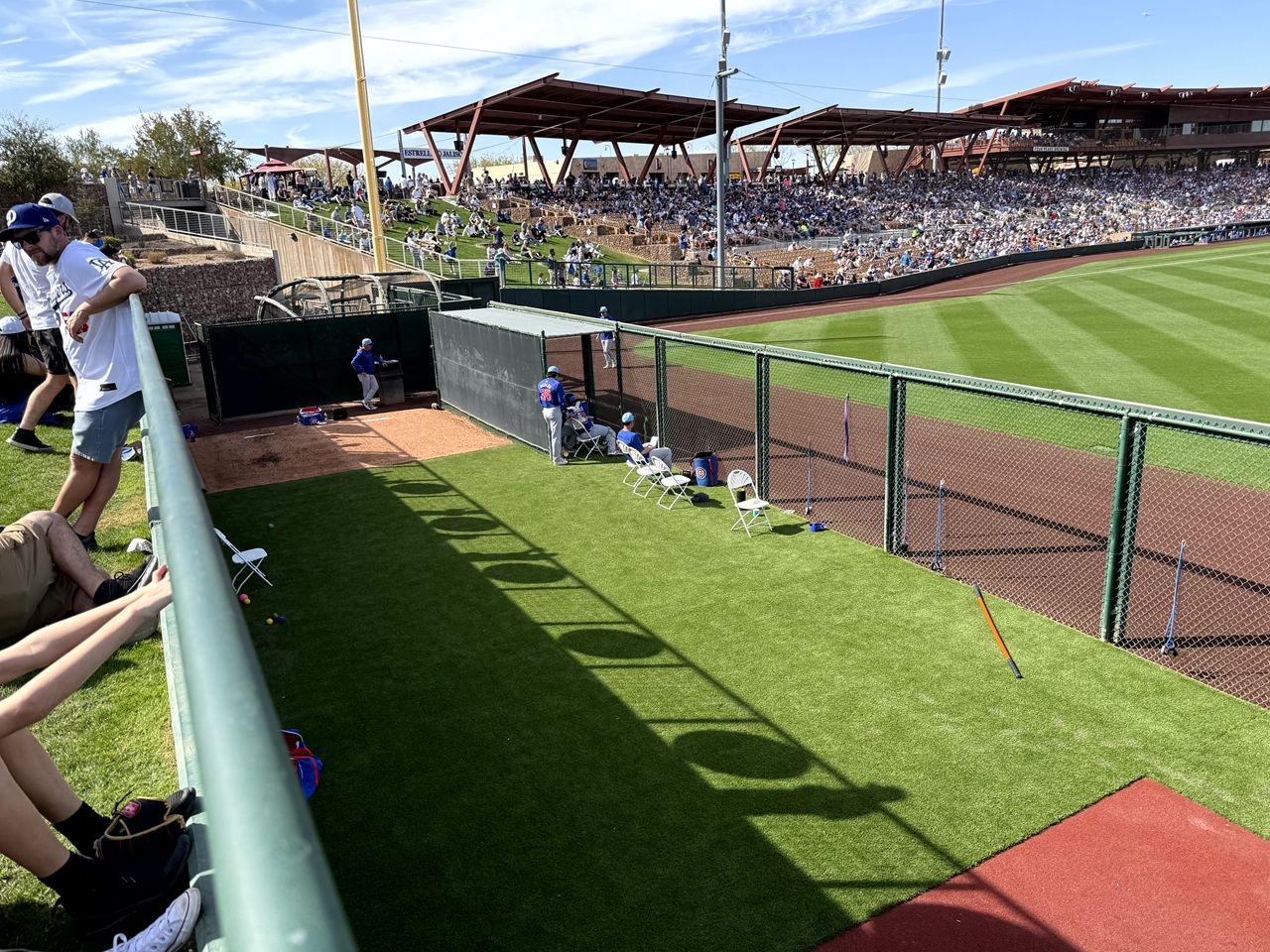 キャメルバックランチのブルペン（ホワイトソックス側）